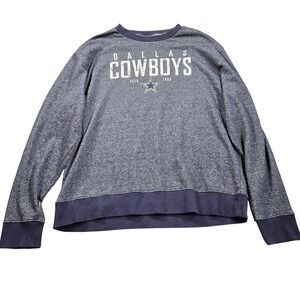Dallas Cowboys Sweatshirt Mens 2XL Blue Pullover NFL Football Cowboys Authentic